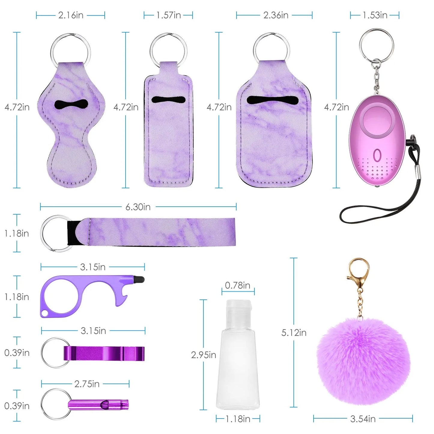 VAVOOM: Self Defense Keychain Set with Bracelet