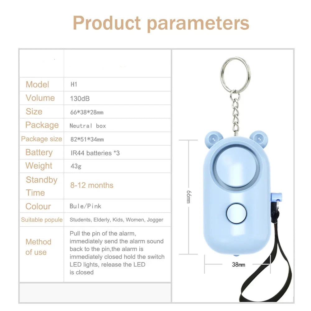 PLUFFY: Bear-Shaped Self Defense Alarm Keychain