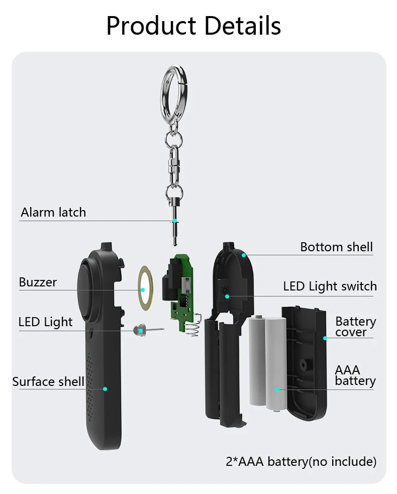 FUECHA: Siren Alarm Keychain