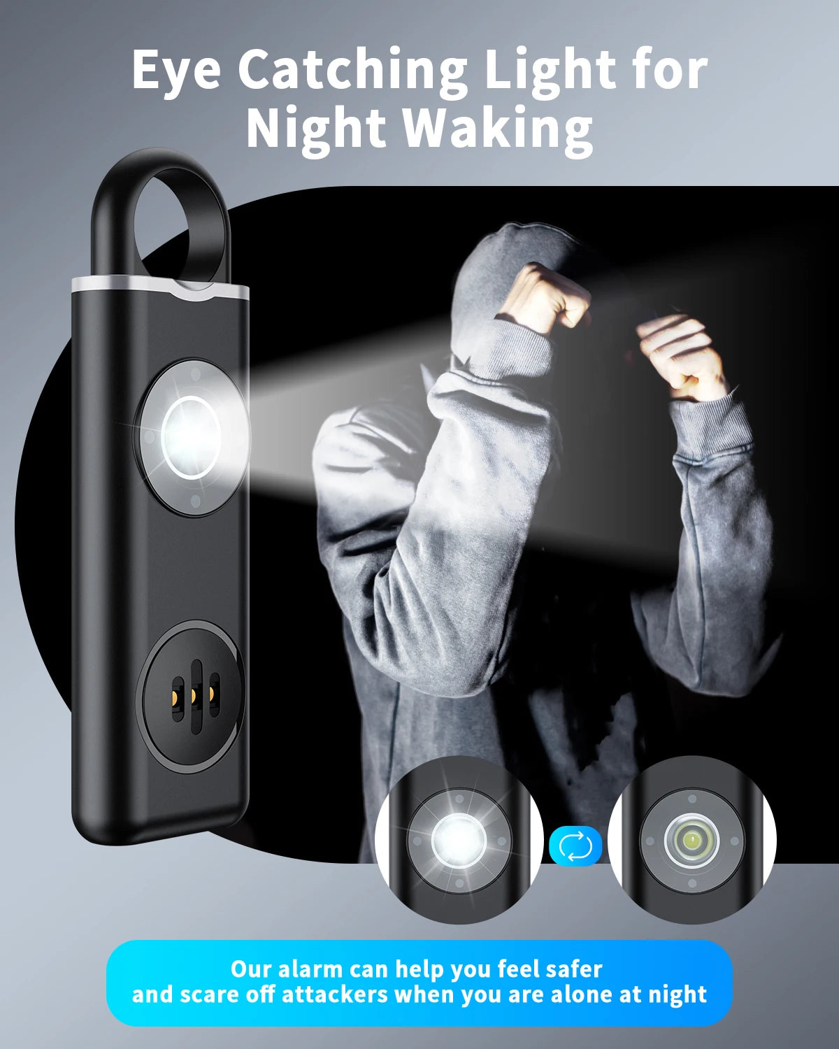 SHEEK: Personal Self Defense Alarm with LED Light