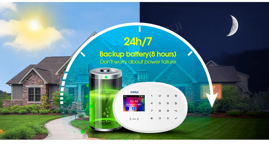 KERUI: Portable Smart WiFi GSM Alarm System