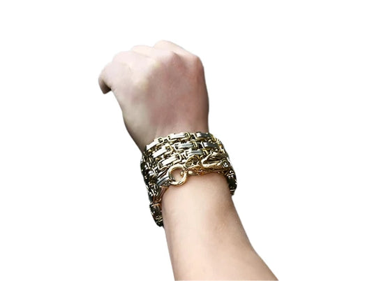 GOLD DRAGEM: Tactical Steel Chain Bracelet