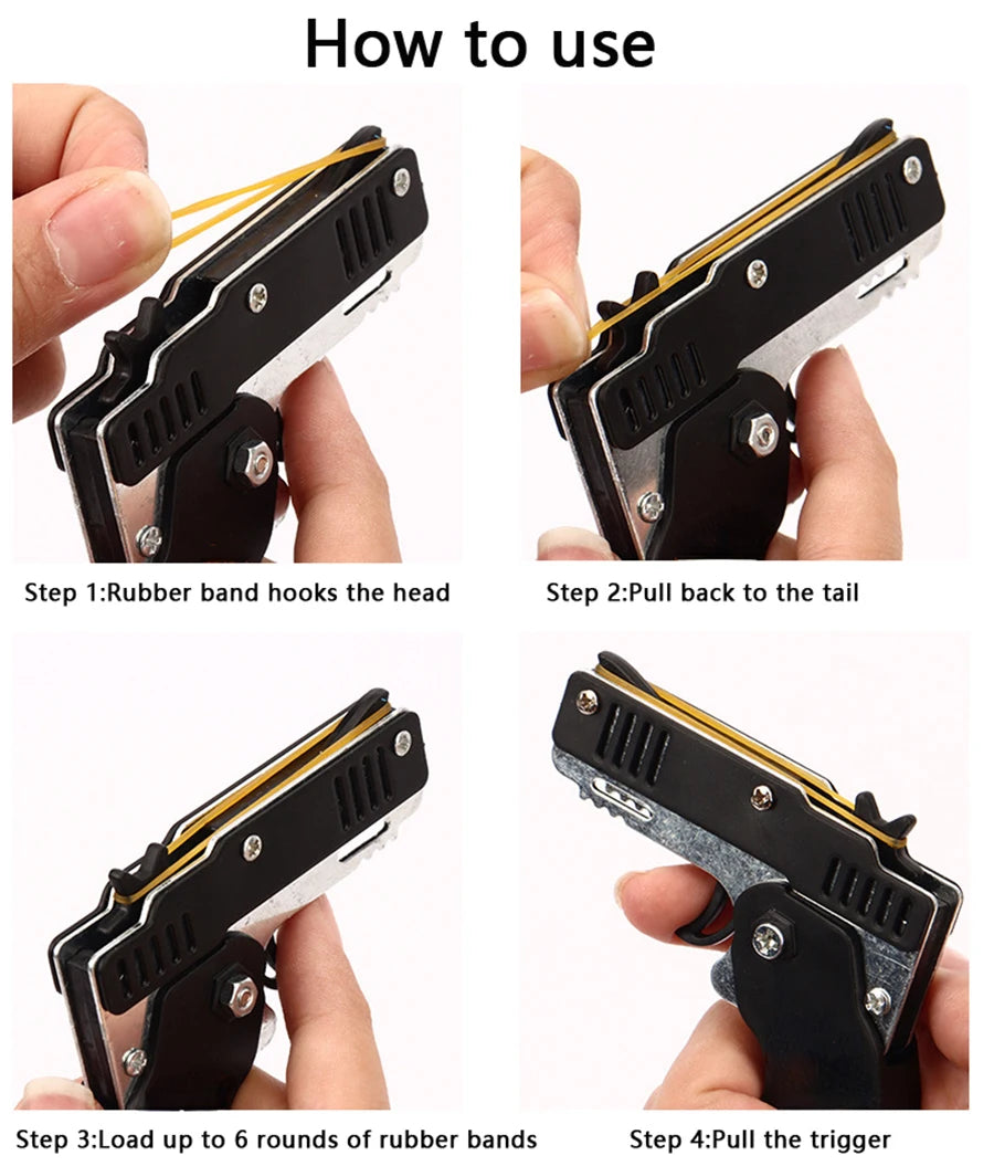 FLINGPOP: Rubber Band Toy Gun Keychain