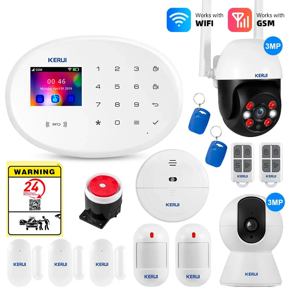 KERUI: Portable Smart WiFi GSM Alarm System