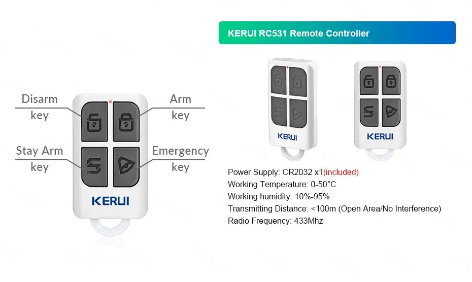 KERUI: Portable Smart WiFi GSM Alarm System